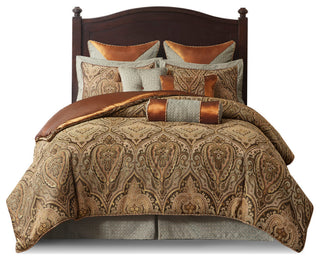 Hampton Hill Canovia Springs 9 Piece Jacquard Comforter Set, King