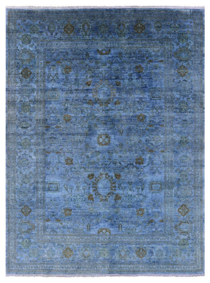 Handmade Full Pile Overdyed Wool Rug 9' 1" X 12' 0" - WR1421