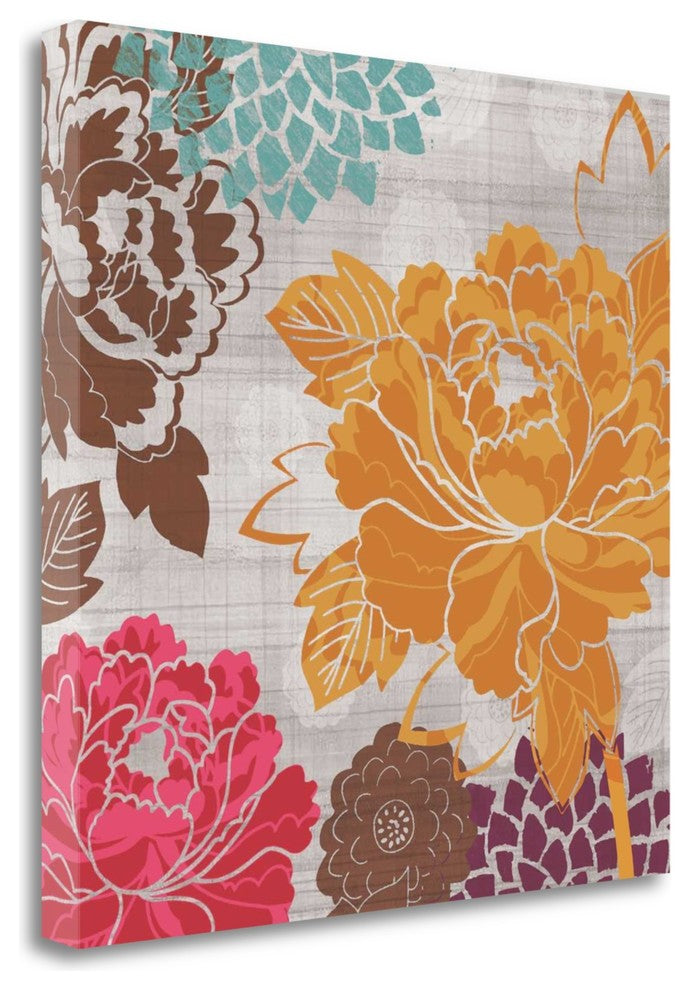 "Peony Patterns II" By Tandi Venter, Giclee Print on Gallery Wrap Canvas