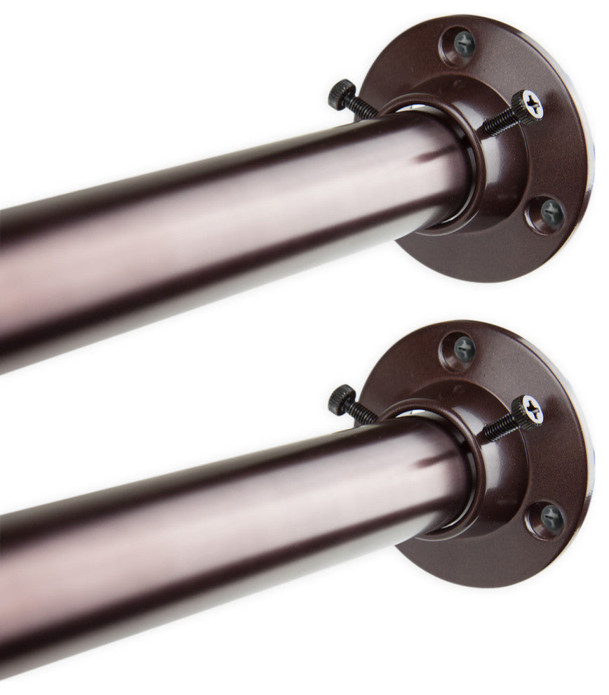 1" Adjustabe Closet Rod and Socket Set, Bronze