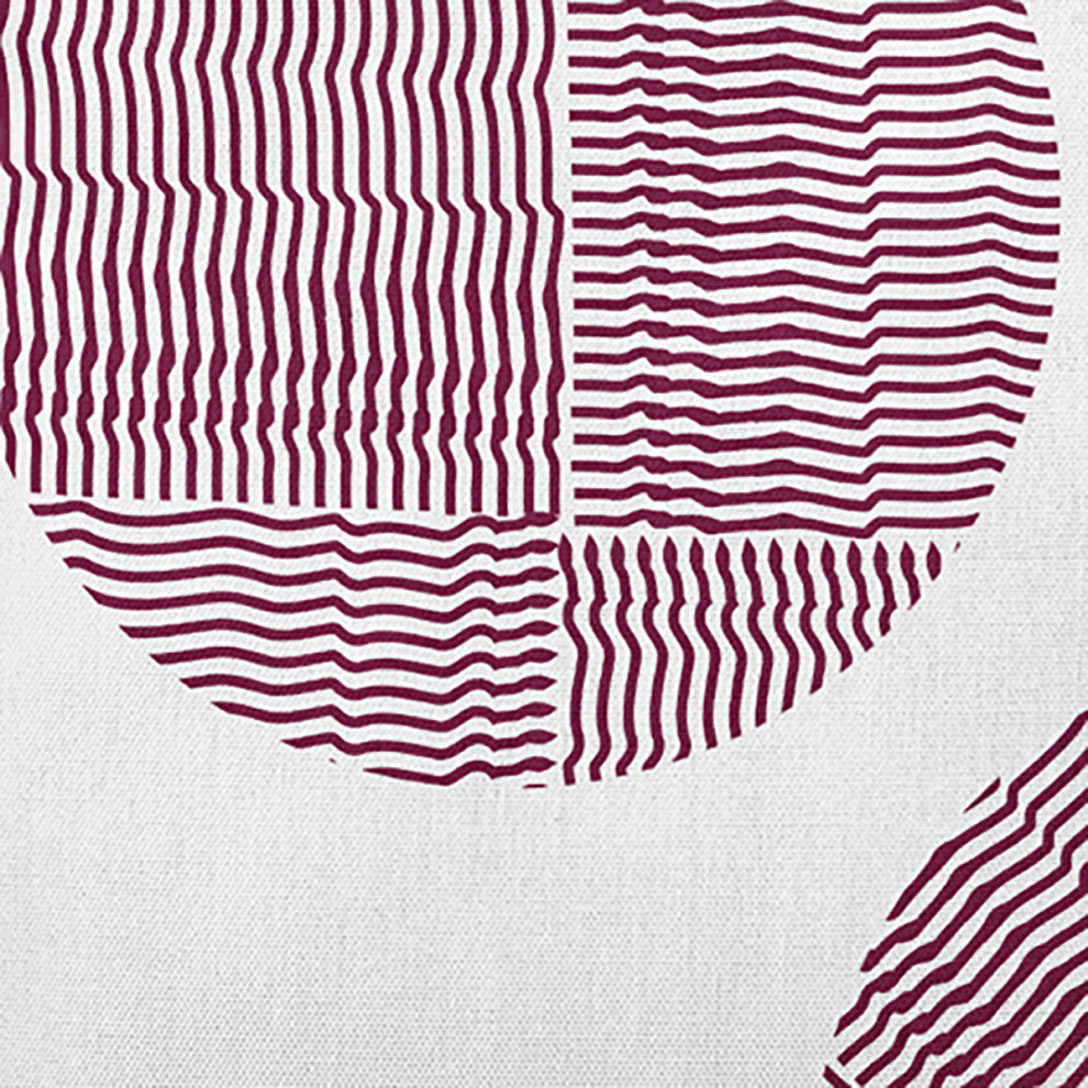 Circles Polyester Indoor/Outdoor Pillow, Maroon Red, 18"x18"
