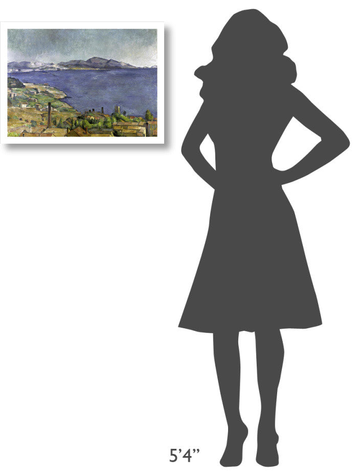 "The Gulf of Marseilles" Digital Paper Print by Paul Cezanne, 24"x18"