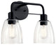 Kichler Meller 2-LT Bath Vanity Light 55101BK - Black