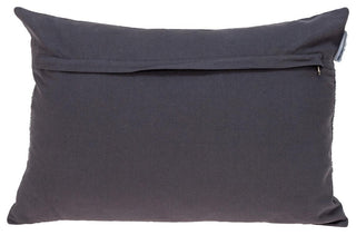 Glam Gray With Silver Sequins Lumbar Throw Pillow