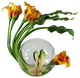 Crosswinds vase with calla lilies, Mango