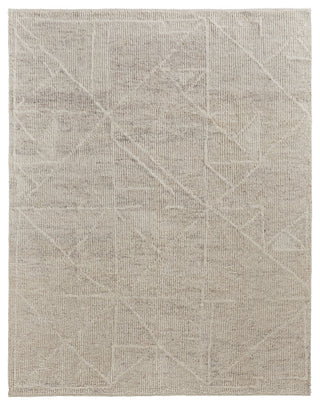 Weave & Wander Rheed Wool Rug, Ivory/Beige, 7ft-9in x 9ft-9in Rug