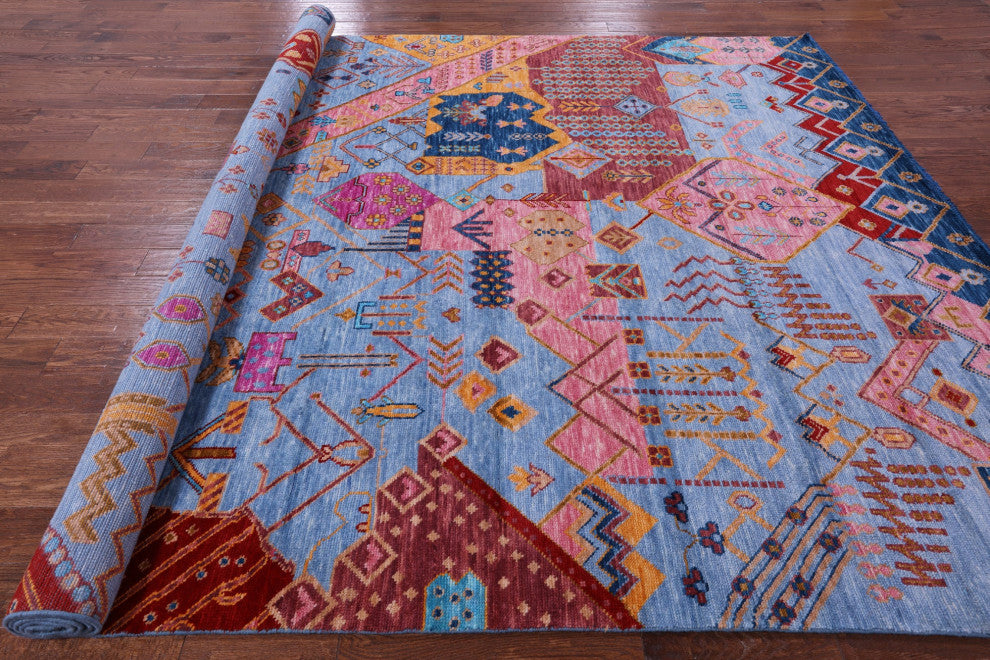 Handmade Moroccan Wool Rug 9' 1" X 12' 4" - Q15414