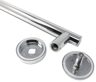 Manor 24" Glass Mounted Towel Bar, Polished Chrome