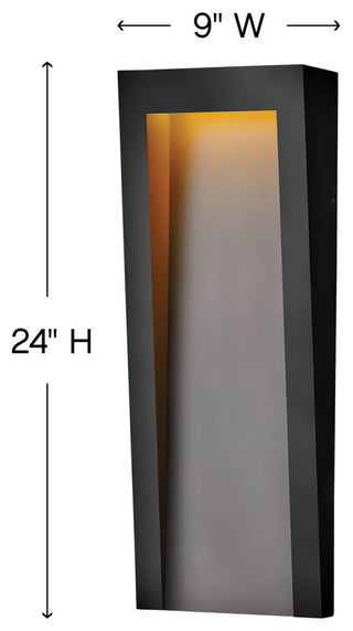 Hinkley Taper Large Wall Mount Lantern, Textured Black
