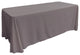 LA Linen Rectangular  Polyester Poplin Tablecloth, Dark Gray, 90"x156"