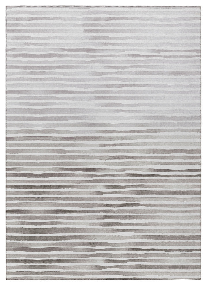 Indoor/Outdoor Seabreeze SZ8 Pewter Machine Washable 9' x 12' Rug