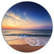 Beautiful Blue Cloudscape Over Sea, Seashore Round Metal Wall Art, 11"