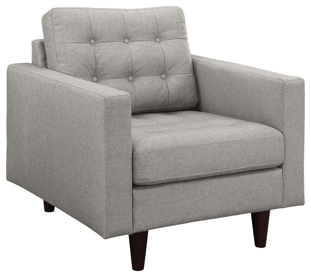 Modern Light Gray Empress Upholstered Armchair