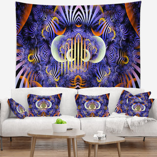 Magical Fairy Pattern Illustration Floral Wall Tapestry, 60"x50"