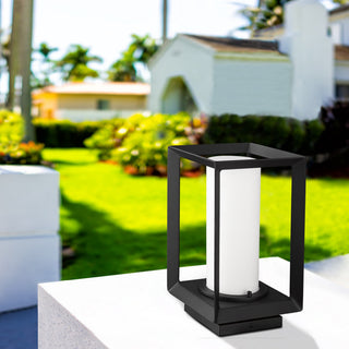 Golden Lighting 2073-OPR OP Smyth 13" Tall Post Light - Natural Black