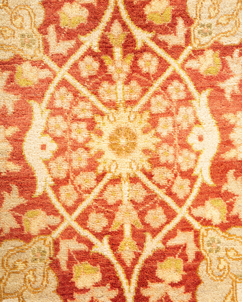 Mogul, One-of-a-Kind Hand-Knotted Area Rug  - Orange, 6' 1" x 9' 0"