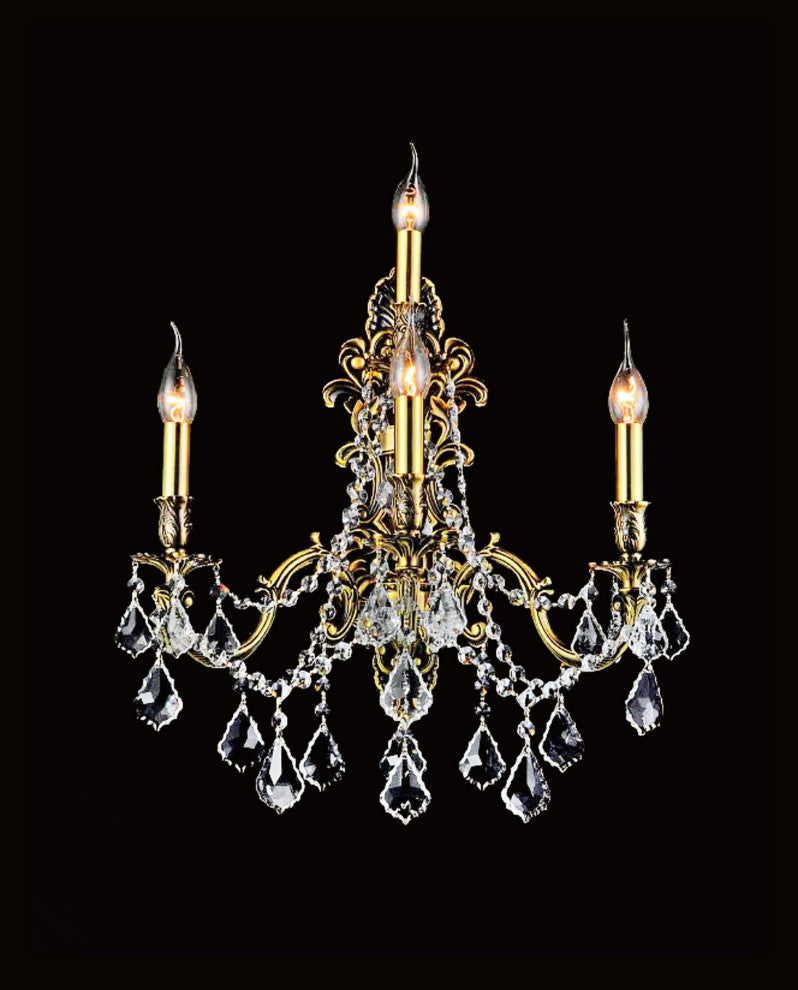 CWI Lighting 2039W18GB-4 Brass 4 Light Wall Sconce With French Gold Finish
