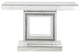 Benzara BM261701 Console Table With Mirror Frame and Square Open Base, Silver