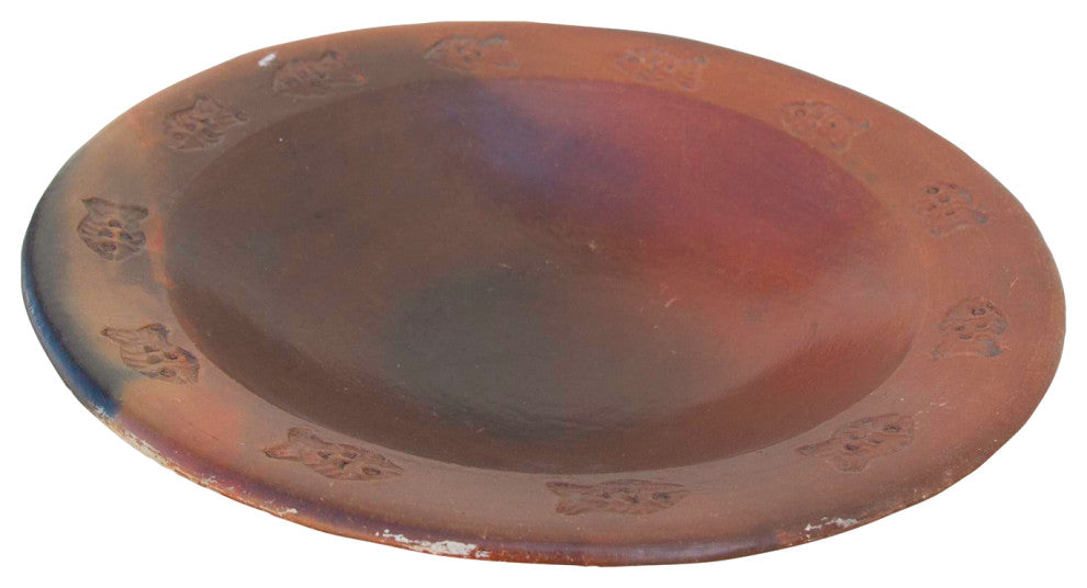 French Fish Engraved Clay Bowl