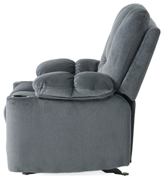 GDF Studio Raymond Steel Gray Fabric Glider Recliner