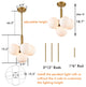 Mid-Century 5 Light Gold Kitchen Island Pendant Lighting