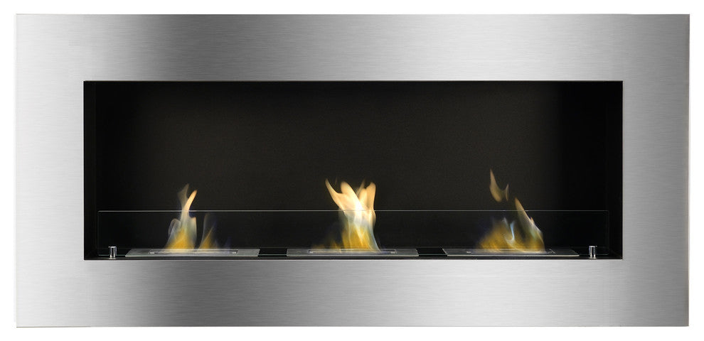 Recessed Wall Ventless Bio Ethanol Fireplace - Optimum | Ignis