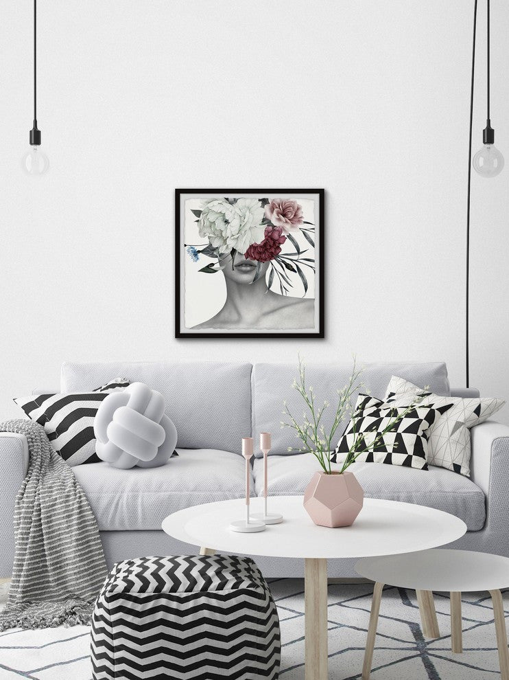 "Beautiful Bloom" Framed Painting Print, 18"x18"