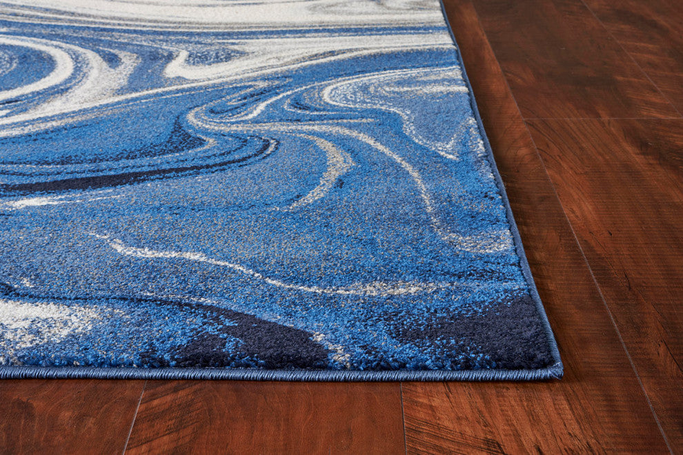 KAS Watercolors Palette 3'3"x4'11" Blue Rug