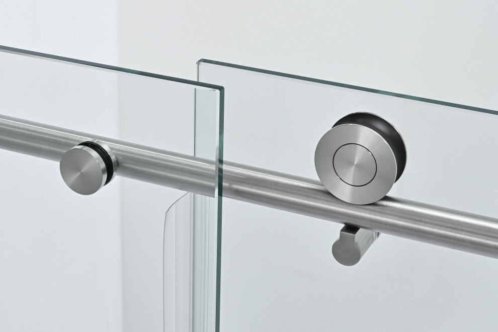 56"“60"Wx76" Frameless Sliding Shower Door With Clear Glass
