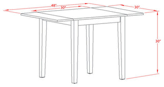 Dining Set For 5- Four Chairs, Table, Mahogany Finish Wood Structure