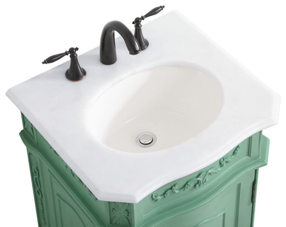 Bathroom Vanity, Vintage Mint, 21", Single Sink