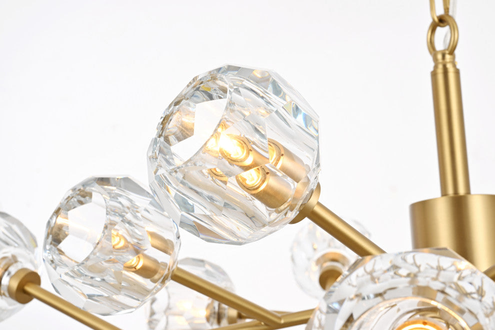 15 Light Pendant, Gold