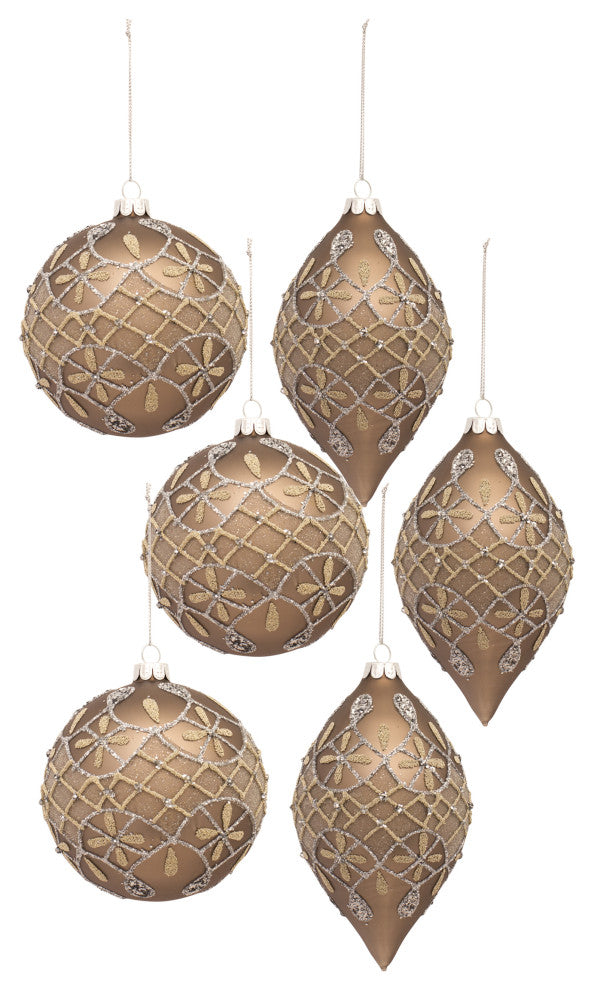 Glass Ornament, 6-Piece Set