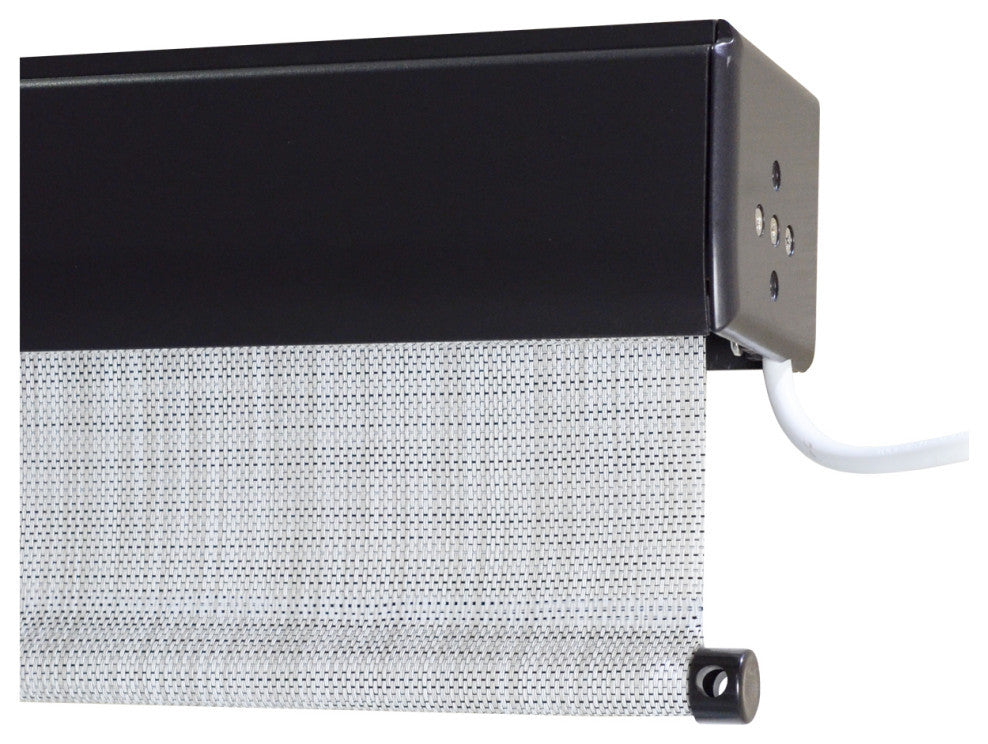 Outdoor Valanced Remote Control Operated Sunshade, Pearl Fabric, Titanium, 120x9
