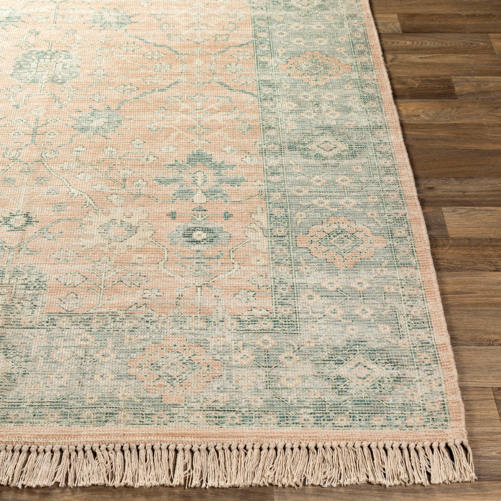 Surya Zainab ZAI-2310 6'x9' Rug, Camel/Cream/Sage/Dark Green/Lime/White