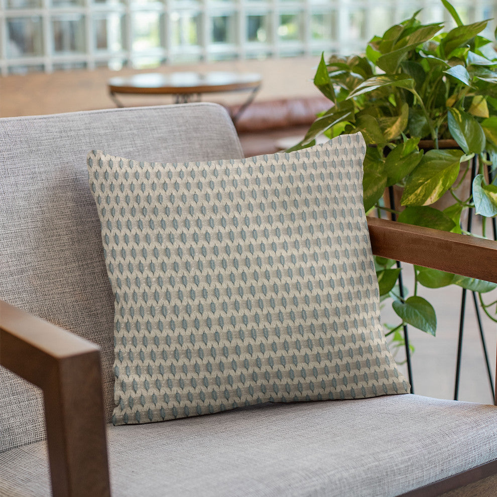 Plutus Blue Rocks Dot Luxury Throw Pillow, 22"x22"