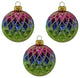 Diamond Design Ball Christmas Ornaments, Set of 3