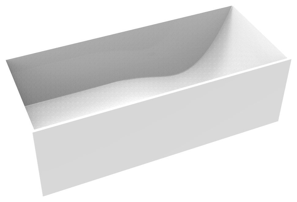 Badeloft Modern, Body Forming, Stone Resin, Freestanding Bathtub, Matte White