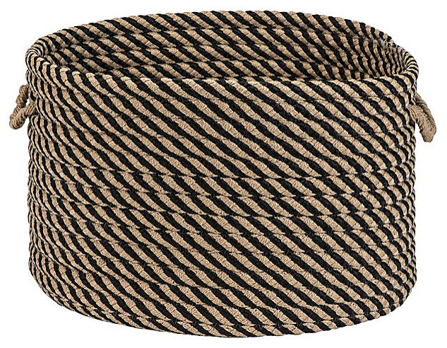 Colonial Mills Basket Cabana Basket Black Round