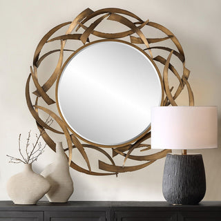 Uttermost Cutting Edge Bronze Round Mirror