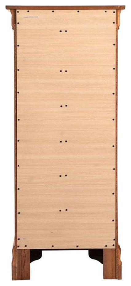 Glory Furniture Louis Phillipe 7 Drawer Lingerie Chest in Oak