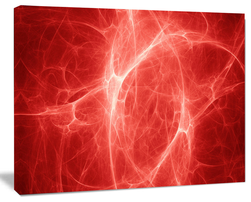 Bright Lightning on Red Sky, Floral Canvas Art Print, 40"x30"