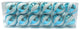 Aqua Onion Ornament With White Glitter Stripes 12-Pack