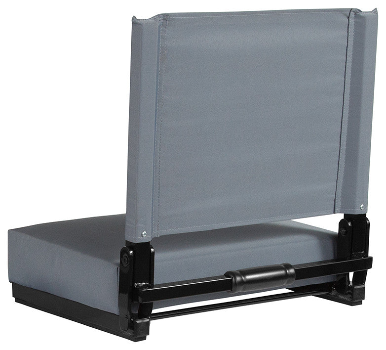 Grandstand Comfort Seats by Flash with Ultra-Padded Seat, Gray