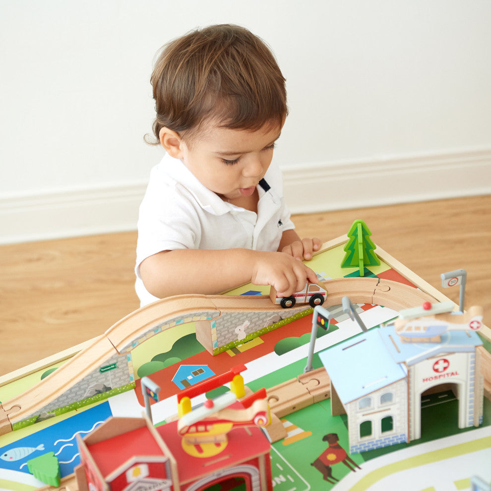 Preschool Toys Train and Table Set, 85 pcs