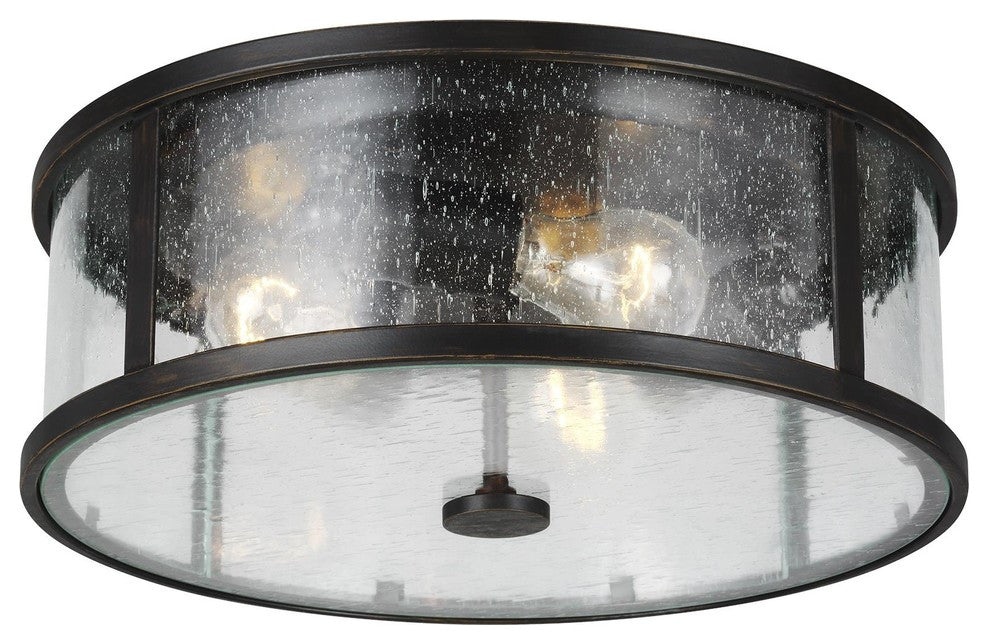 3-Light Flush Mount, Espresso