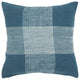 Teal White Plaid Pattern Throw Pillow