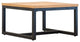 Rustic Natural Oak And Black Metal End Table