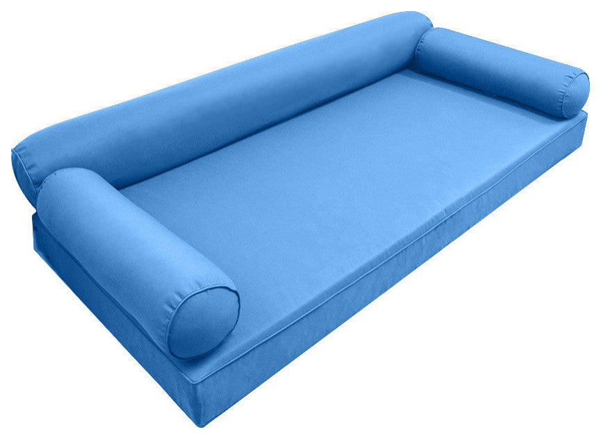 Style6 Queen Pipe Trim Outdoor Mattress Bolster Slip Cover COMPLETE SET AD102