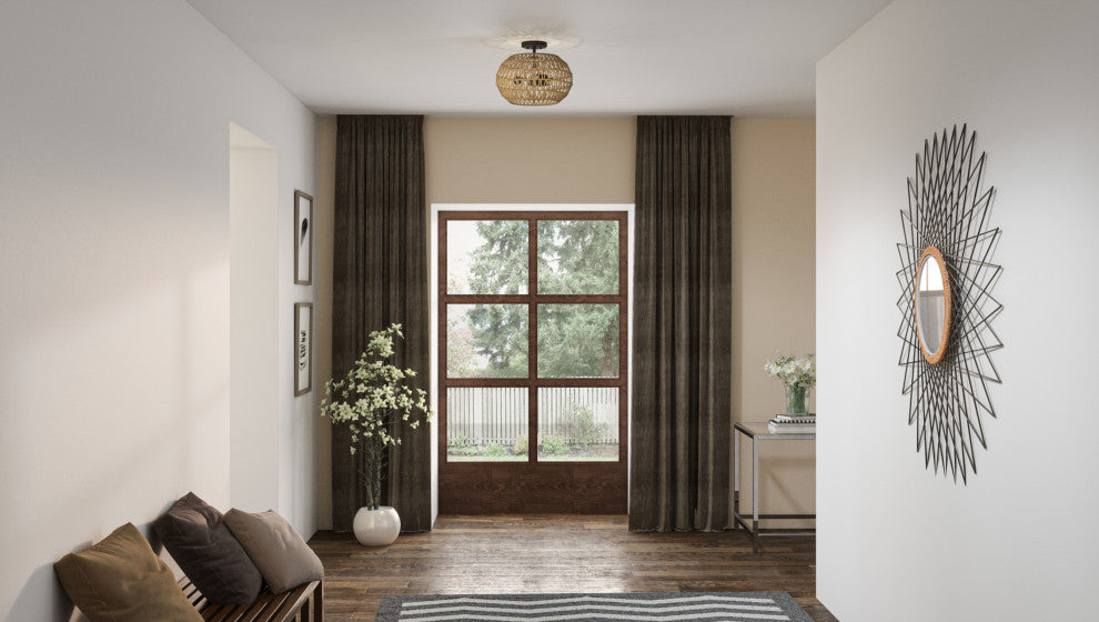 Quoizel QSF4034 3 Light 16"W Semi-Flush Ceiling Fixture - Palladian Bronze